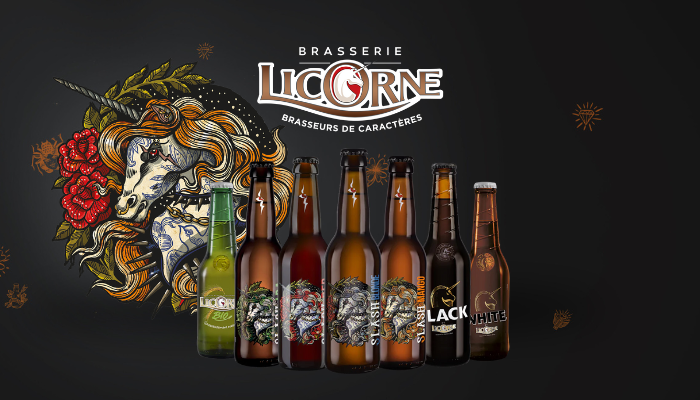 Bannière avec logo de la marque